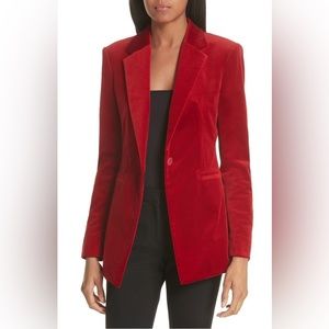 Theory Velour Velvet Red Jacket Blazer